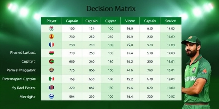 51Game captain decision matrix